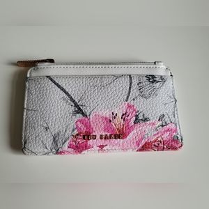 Ted baker Pink & White Floral Zip Card Holder
